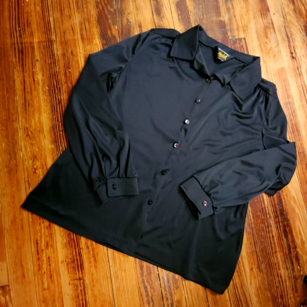 VINTAGE Black Dress Shirt.
